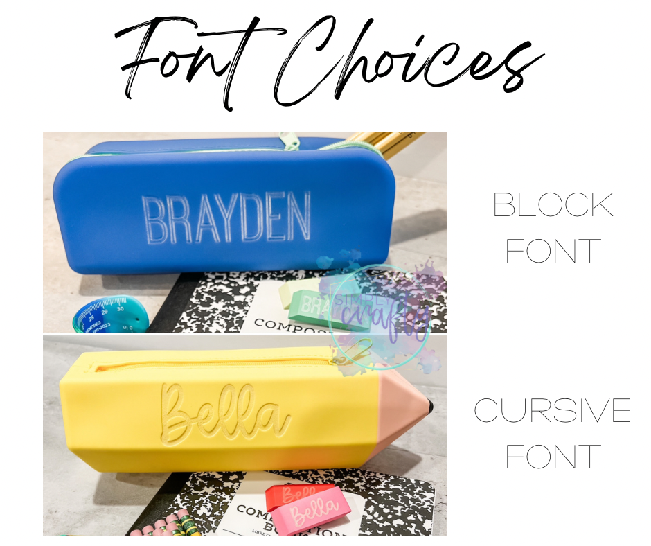 Personalized Pencil Case and Supplies