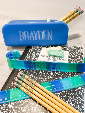 Open image in slideshow, Personalized Pencil Case and Supplies
