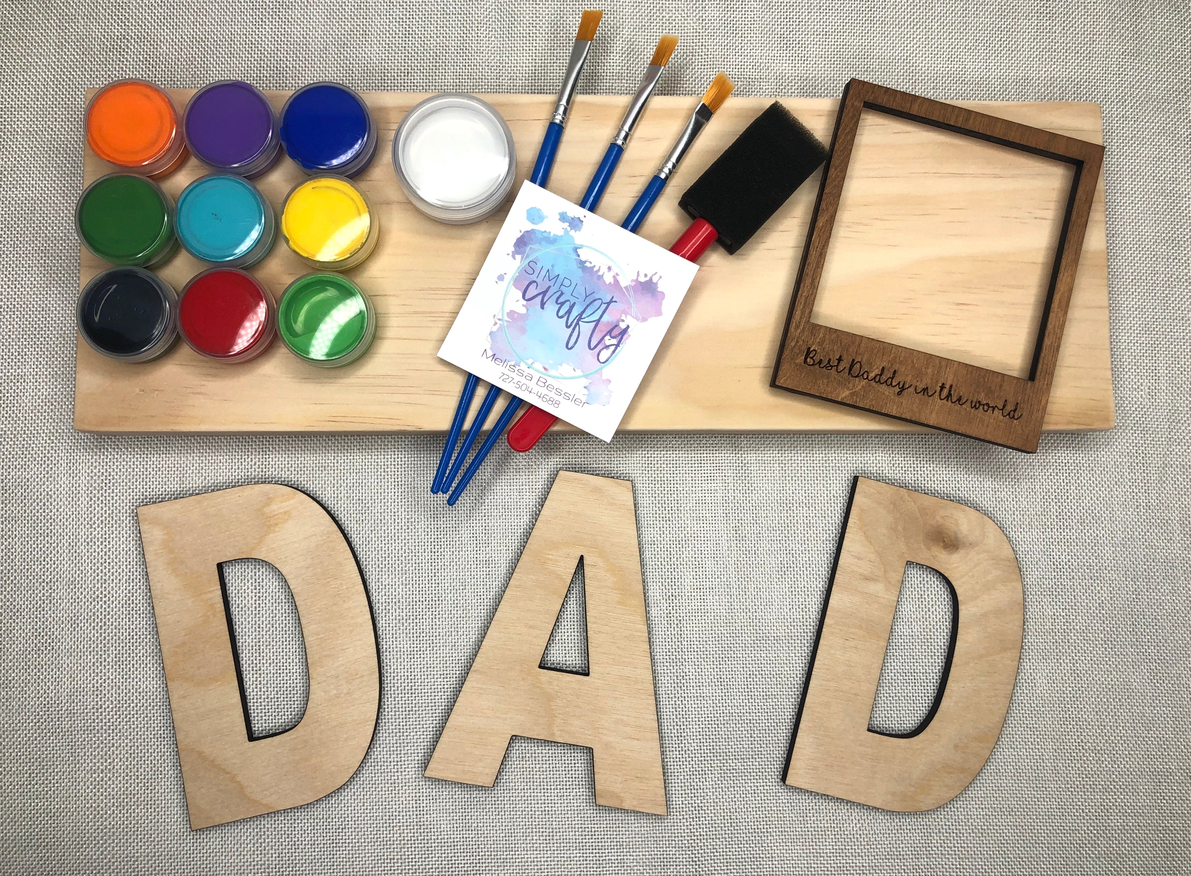 "DAD" Shelf Sitter Sign DIY Paint Kit