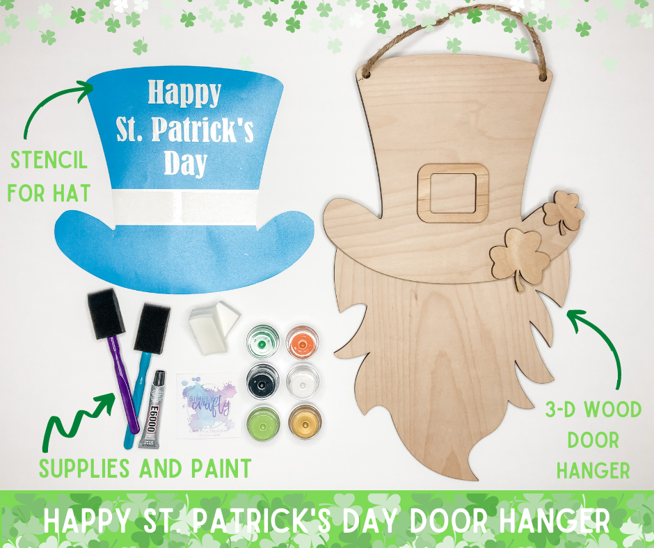 Happy St. Patrick's Day Door Hanger DIY Kit