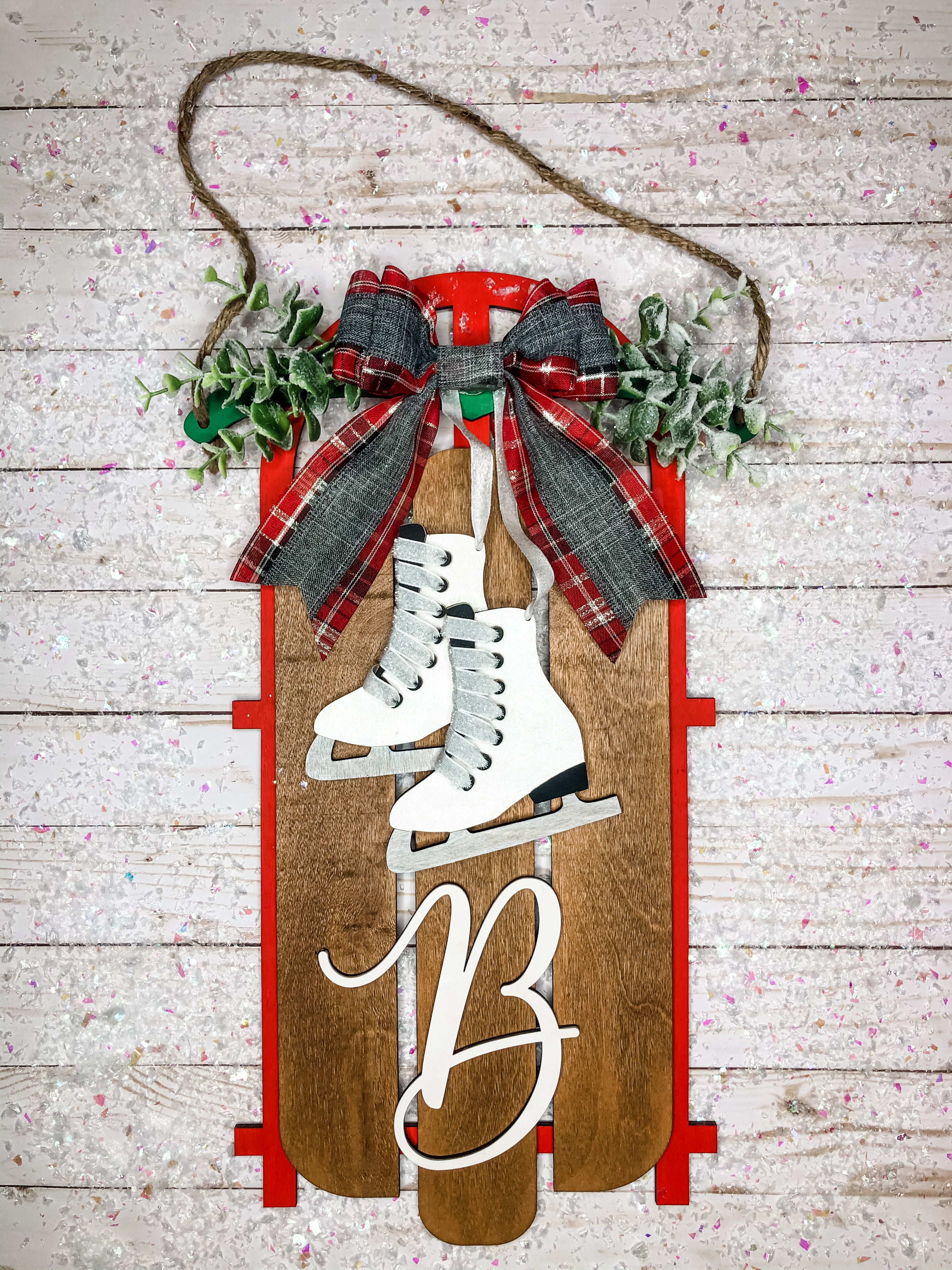 20” Wood Sled with Ice Skates DIY Kit