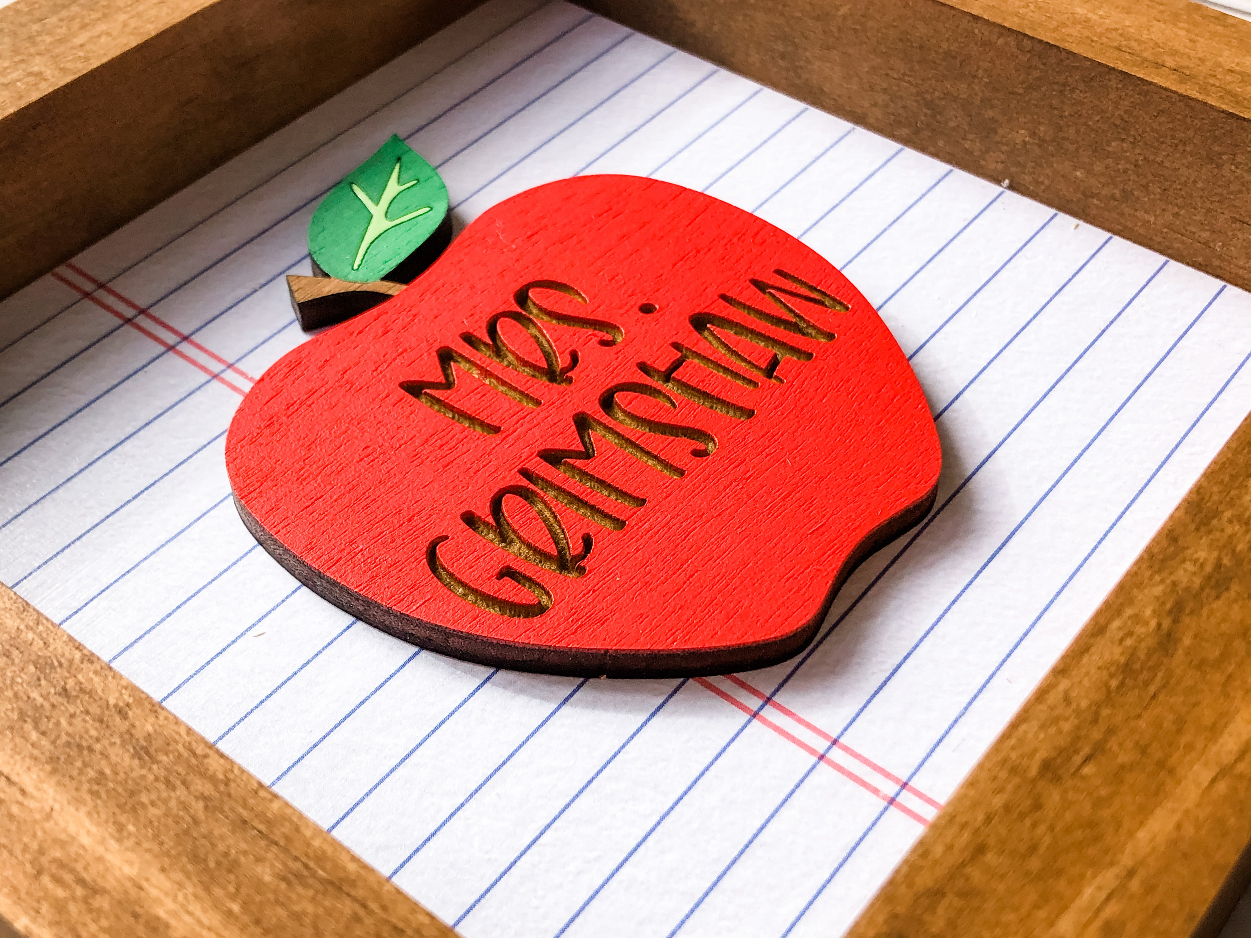 Personalized 6” x 6” Apple Sign