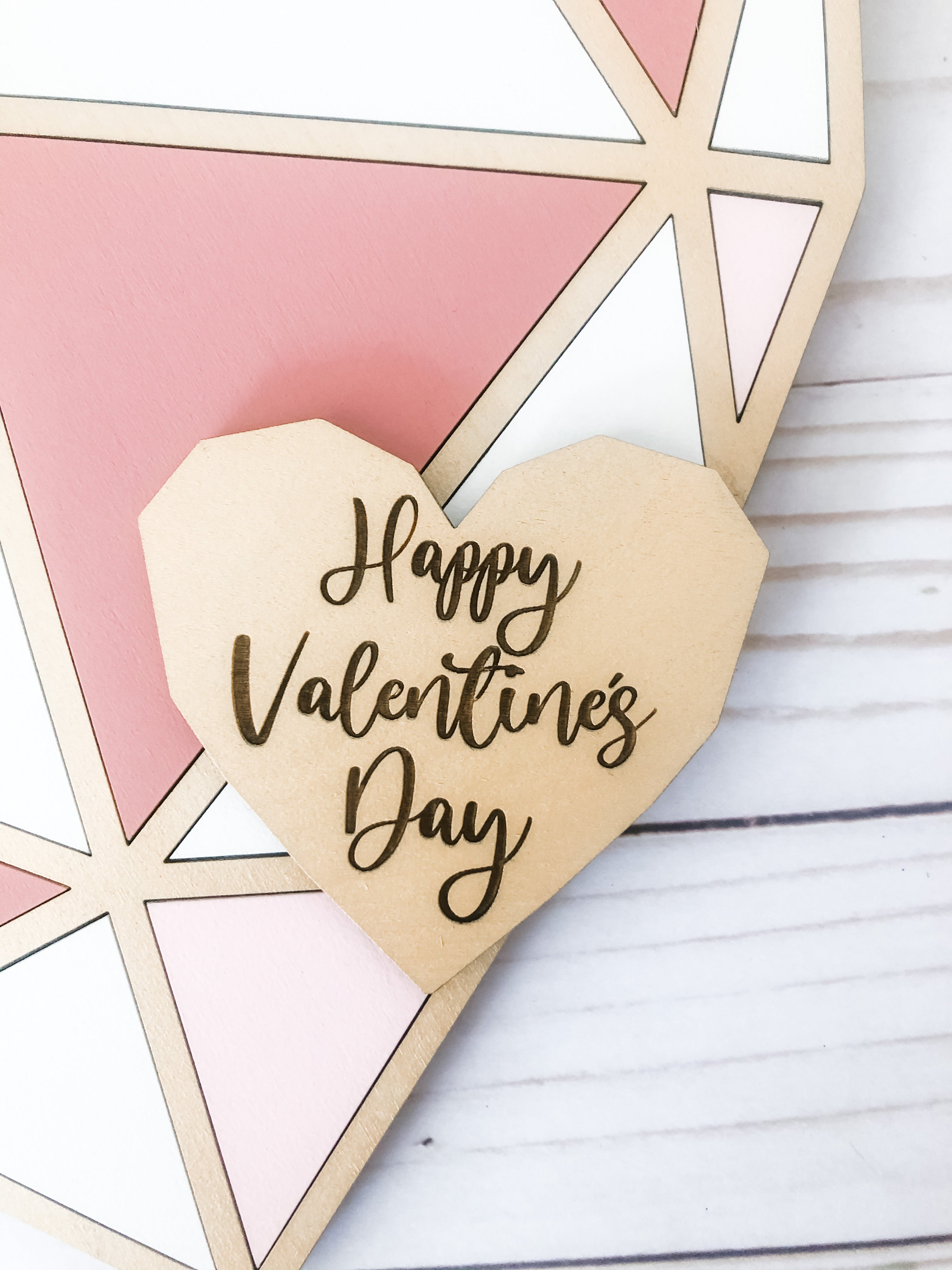 Geometric Valentines personalized Heart DIY Kit