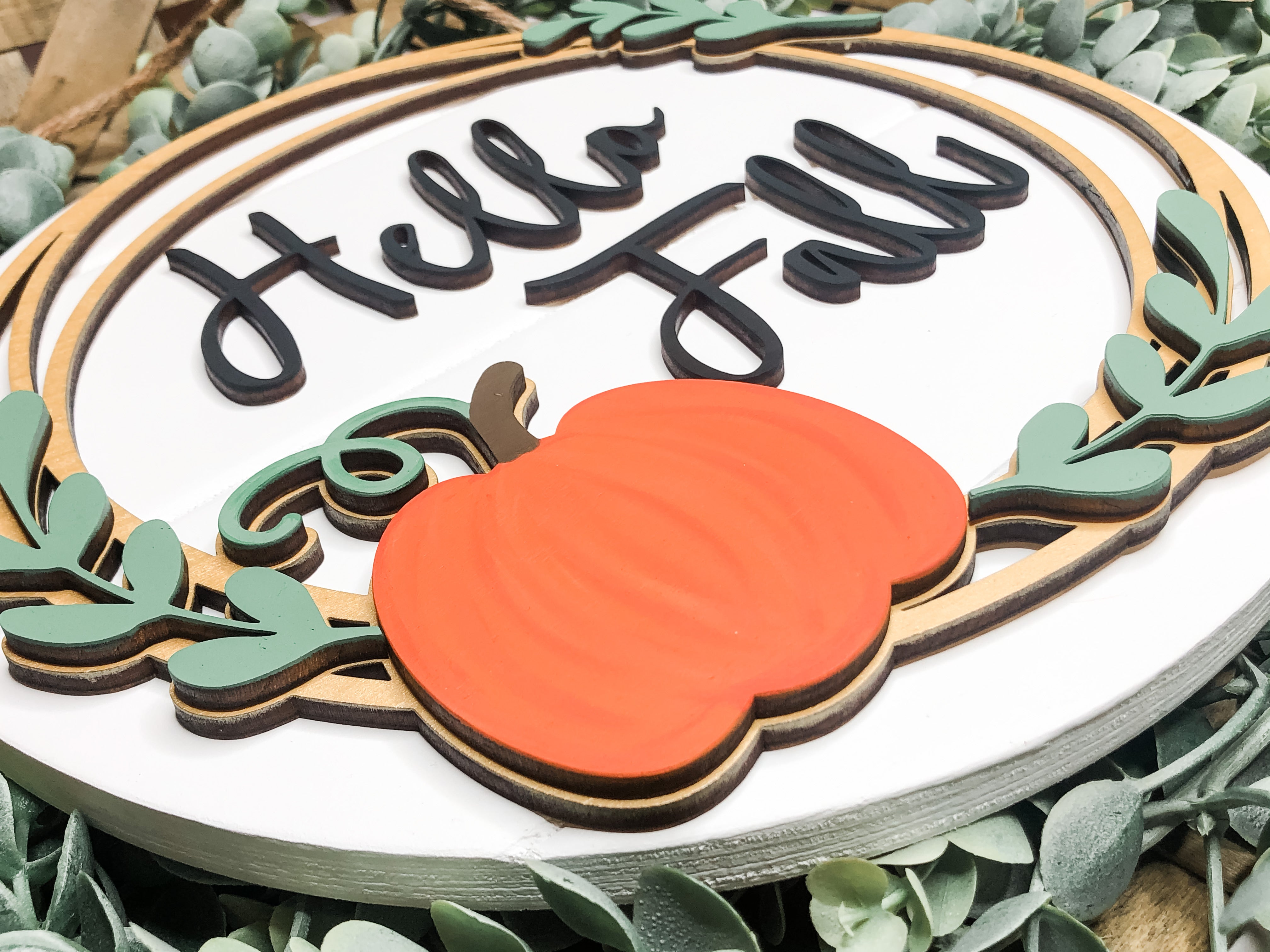 Hello Fall Craft Kit Hello Fall 12” Round DIY Kit – Simply Crafty DIY