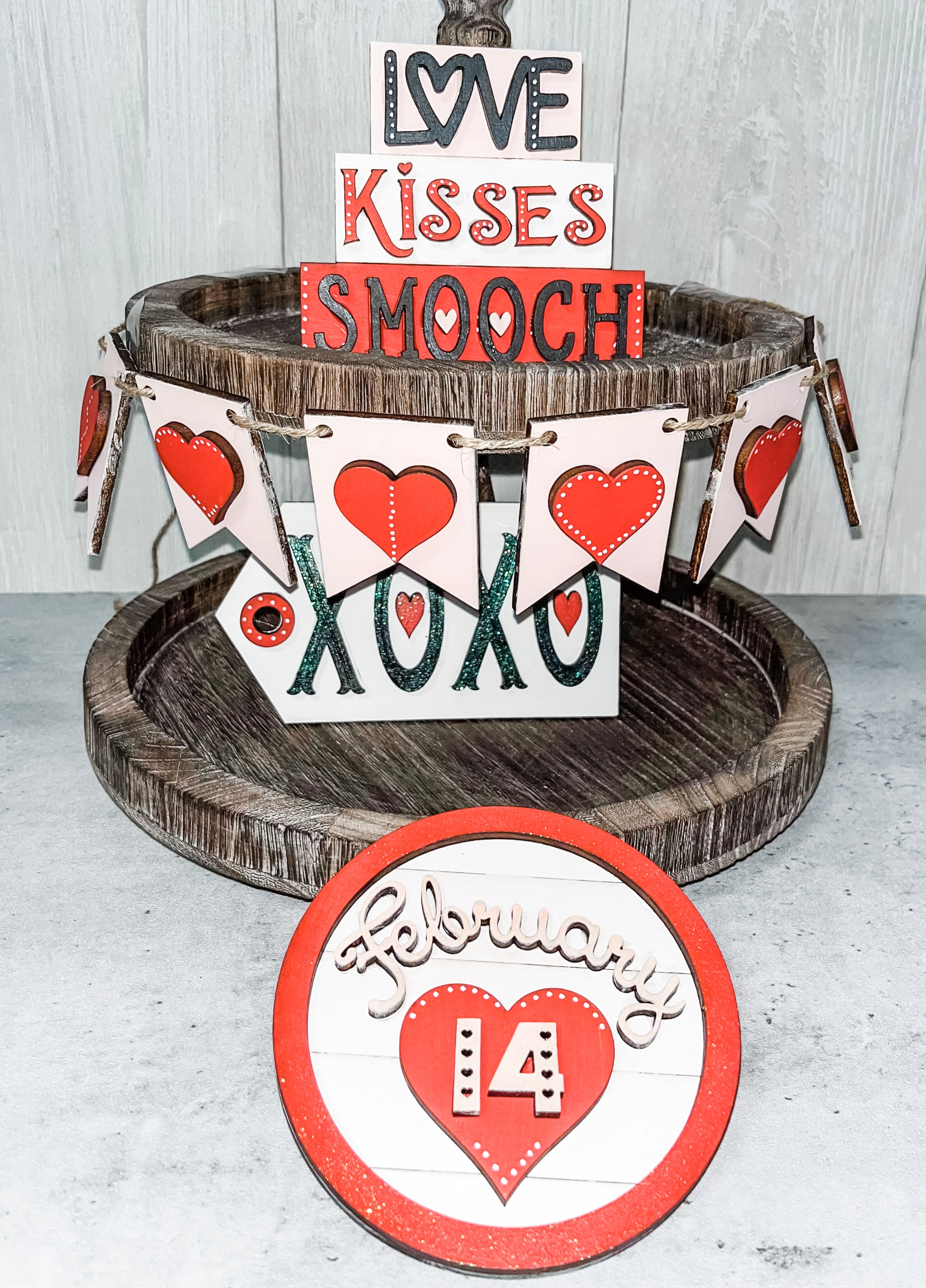 Love, Kiss, Smooch Tier Tray DIY Kit
