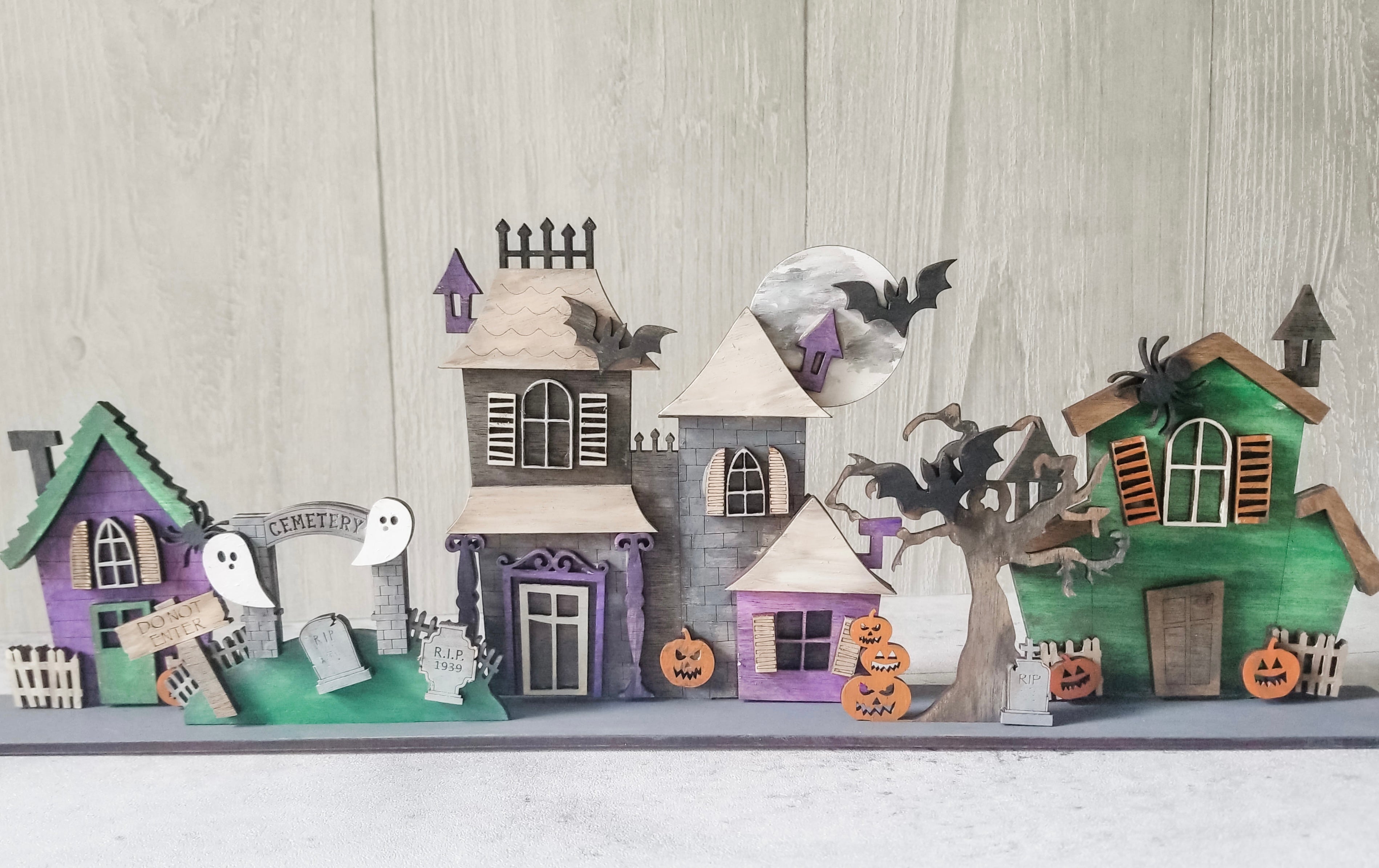 Spooky Halloween Village DIY Kit