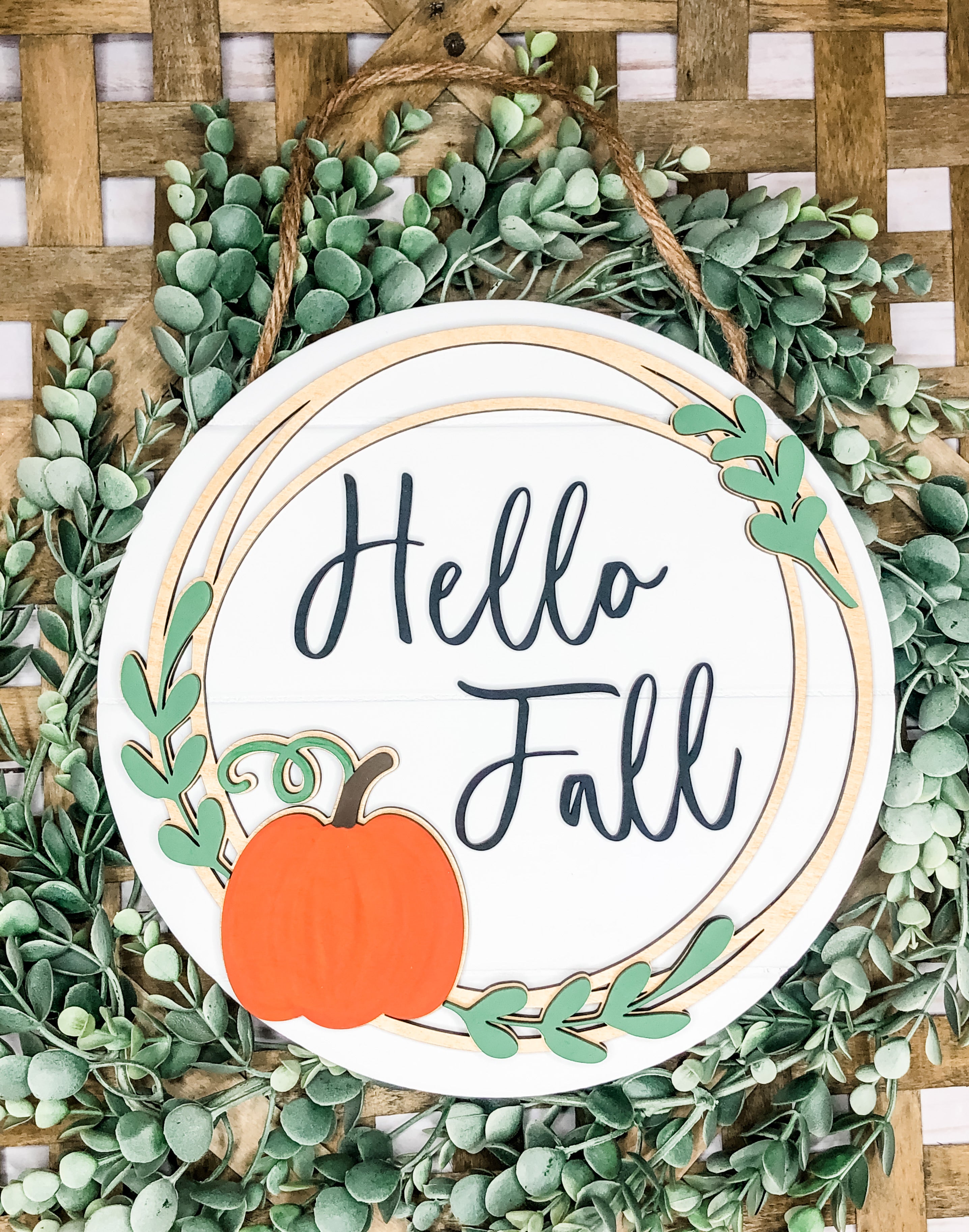 Hello Fall Craft Kit Hello Fall 12” Round DIY Kit – Simply Crafty DIY