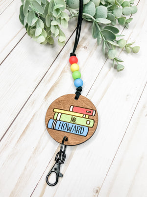 Open image in slideshow, Personalized Specials Teacher Badge/Key Necklace
