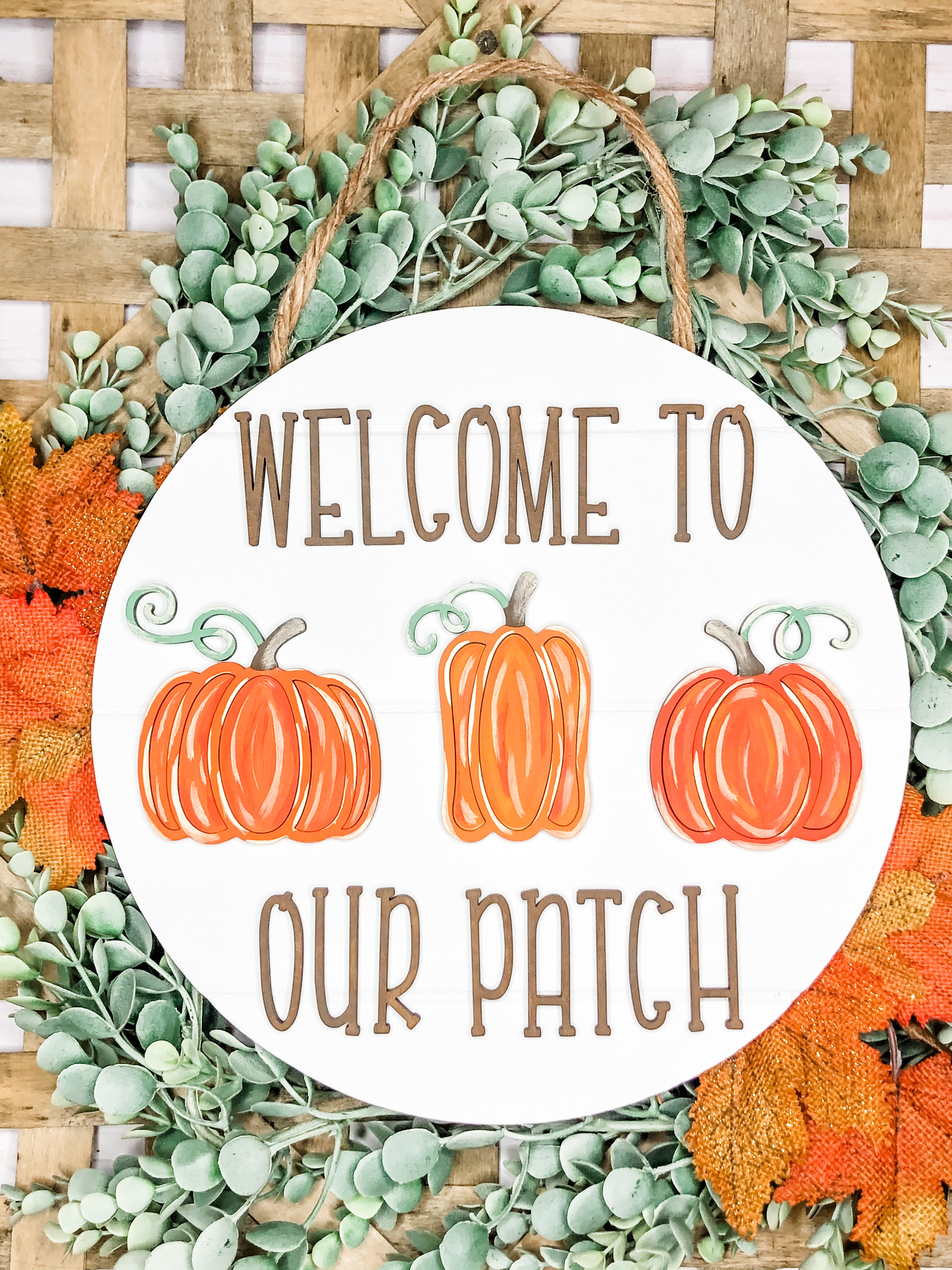 Welcome Patch w/ Pumpkins