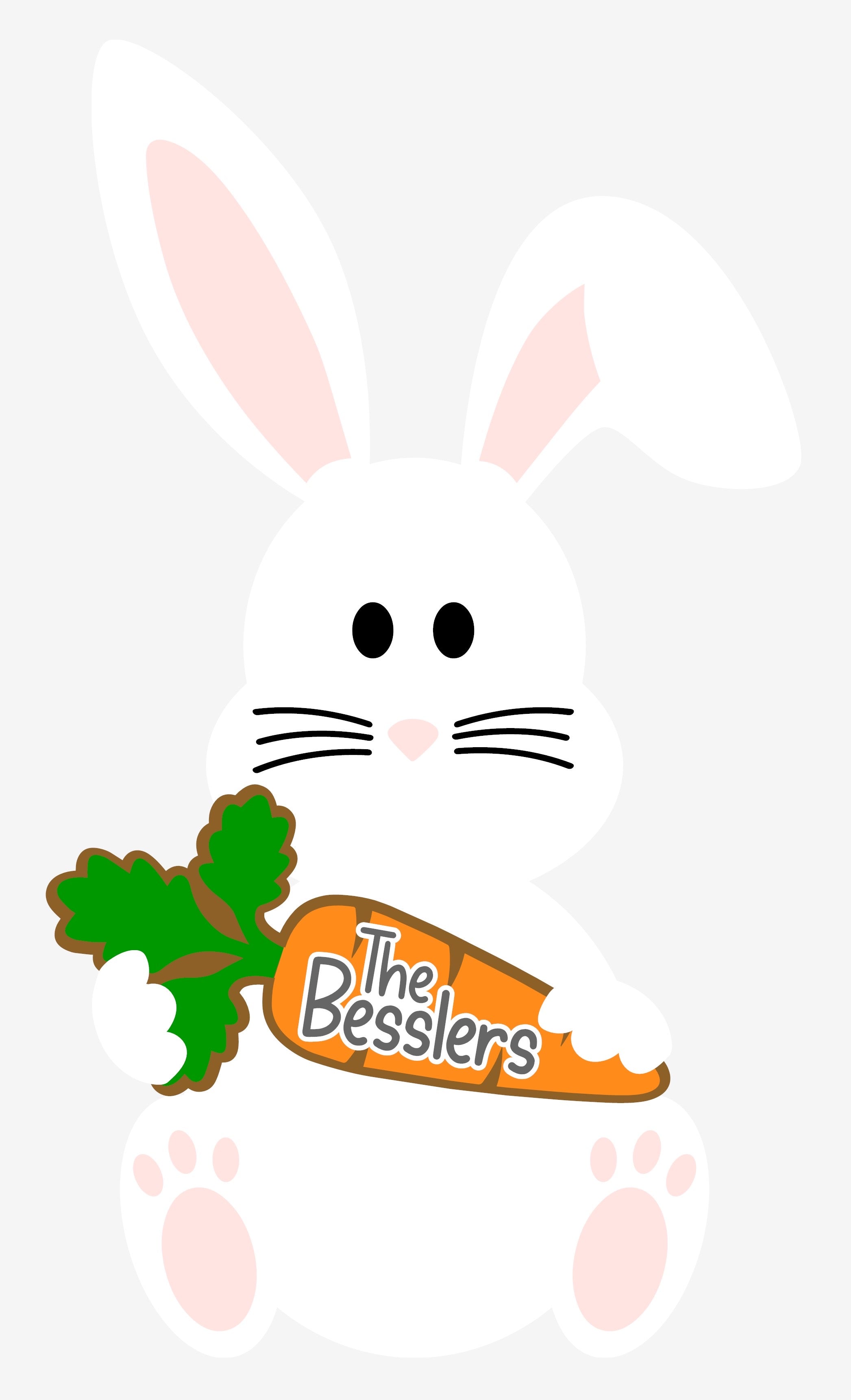 Sitting Bunny with Personalized Carrot DIY Kit (2 Sizes)
